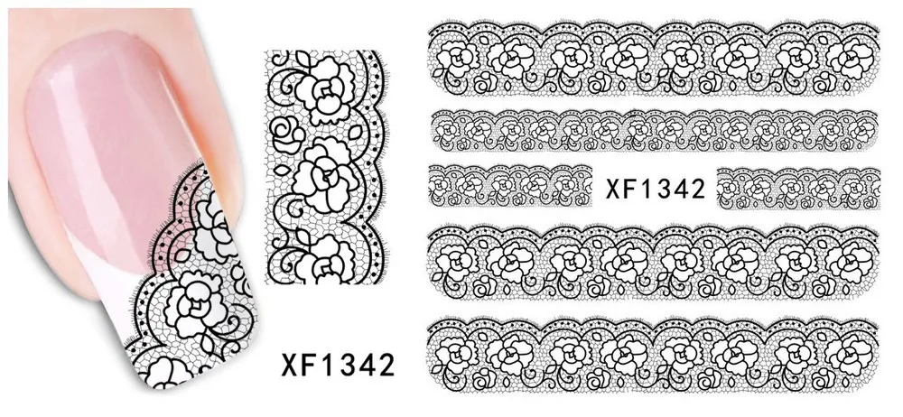 Дизайн ногтей цветок переноса воды Стикеры ногтей Обёрточная бумага Фольга лак наклейка Временные татуировки Watermark 1000pks/много