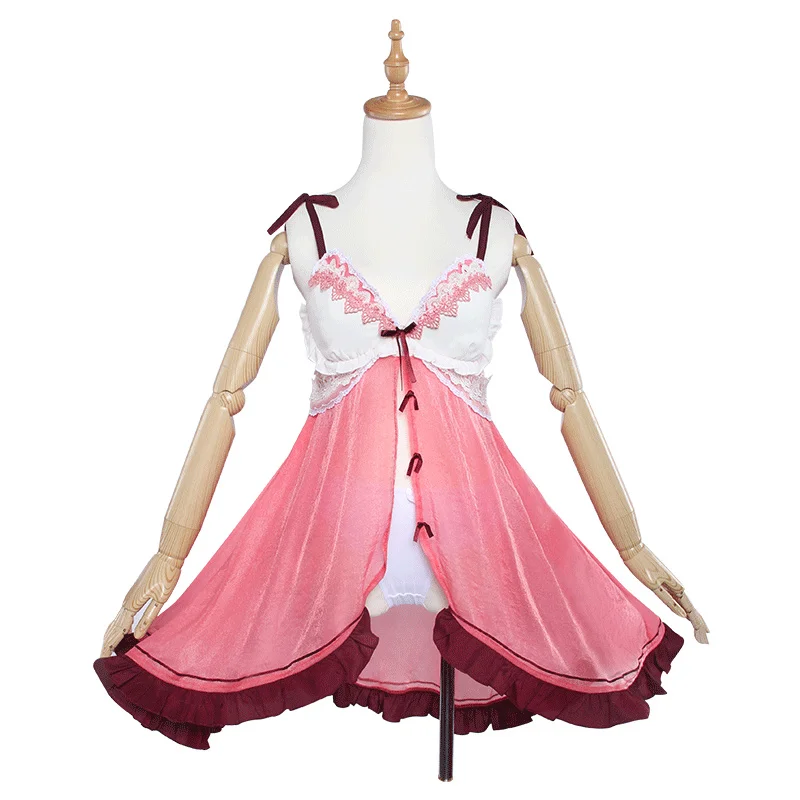 

[STOCK]2018 Anime Re:Life In A Different World From Zero REM Pink Soft Dress Cosplay Costume For Halloween Free Shipping New.