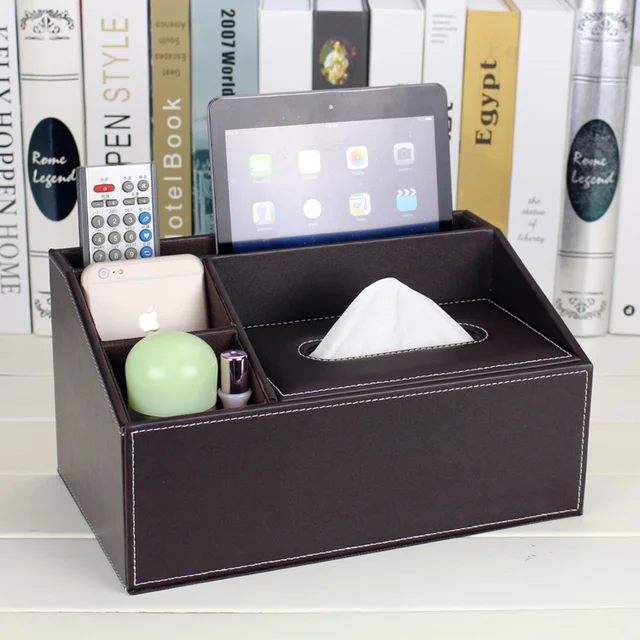 Fashion Leather Desktop Storage Box Living Room Coffee Table Tissue Fashion Leather Desktop Storage Box Living Room Coffee Table Tissue Remote Control Napkin
