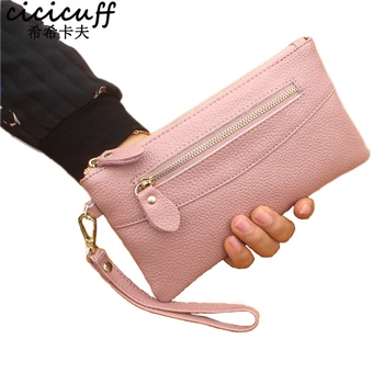

CICICUFF Women's Genuine Leather Day Clutches Female Original Leather Long Zipper Clutch Bag New Real Leather Handbag In 2020