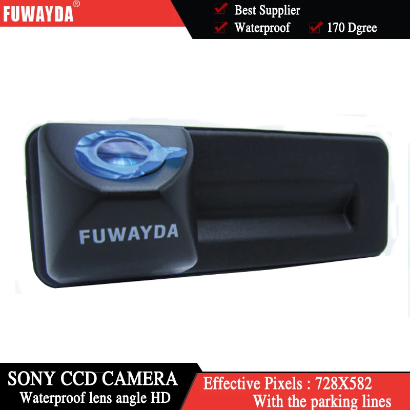 Автомобильная камера заднего вида FUWAYDA HD ccd с ручкой багажника для Skoda Roomster Fabia