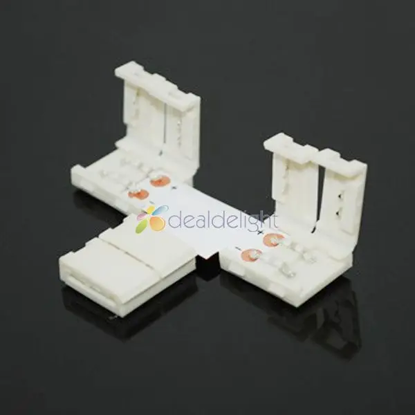 

5PCS 8mm width 2 Pin T Shape LED Strip Connectors No Welding For 3528 3014 Single Color LED Strip Light Free Shipping