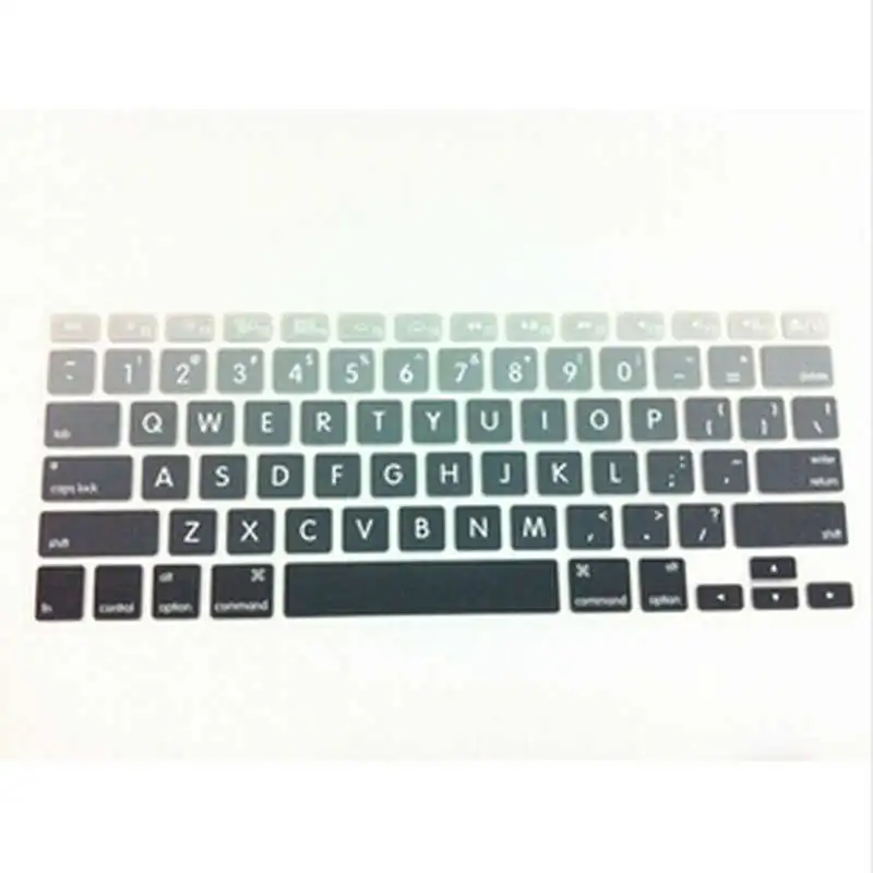 100 XBig Letter Gradient Rainbow Keyboard Cover Protector Skin Protective Film For All Apple Macbook Mac Air Pro Retina 13 15 17 |