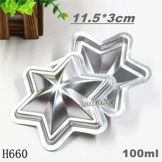 5pcs/lot) 100ml six pointed mogen david star shape aluminium tart