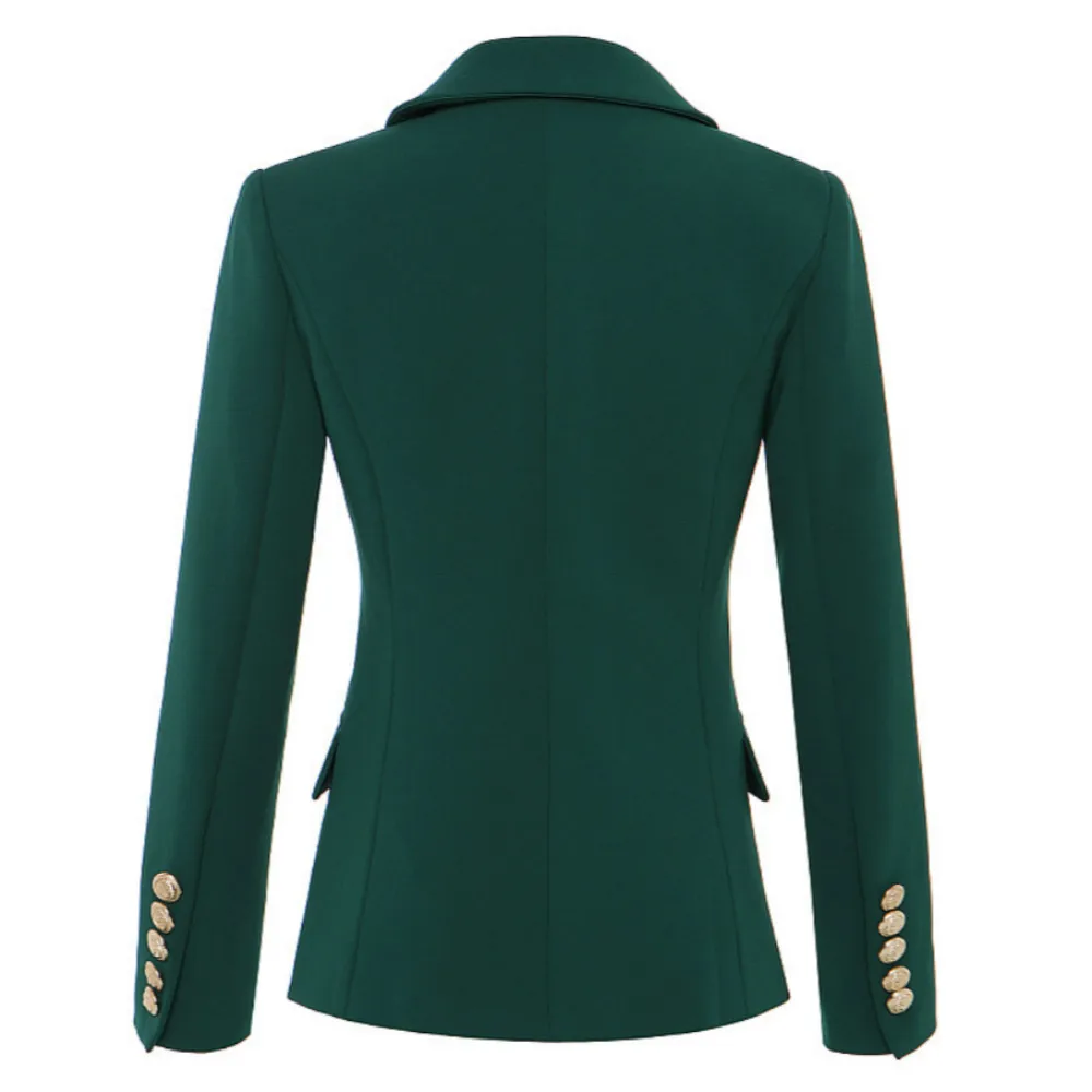 XXL взлетно-посадочной полосы Для женщин пиджаки роскошный двубортный осень, для женщин дизайнер Офисные женские туфли тонкий пальто с длинным рукавом High End куртка