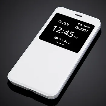 For Meizu Meilan M2 Note Meilan 2 Note Meilan Note 2 Meilan Note2 View Window Cover PU Leather Flip Stand Case Phone Holster