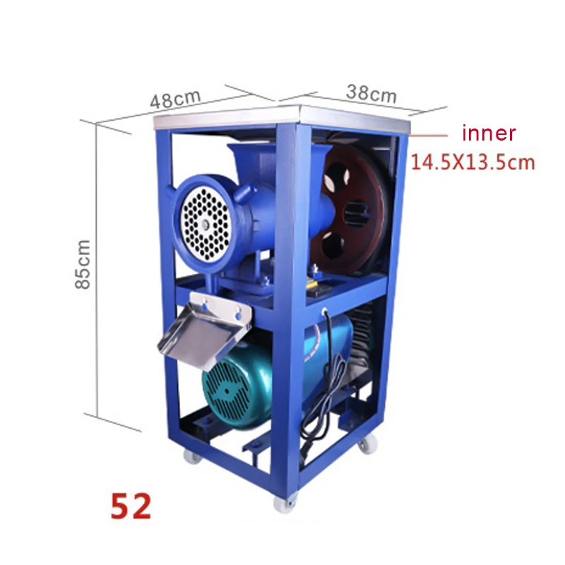 Электрическая мясорубка Коммерческая электрическая мясорубка курица Скелет мясорубка машина для животноводческой фермы 52