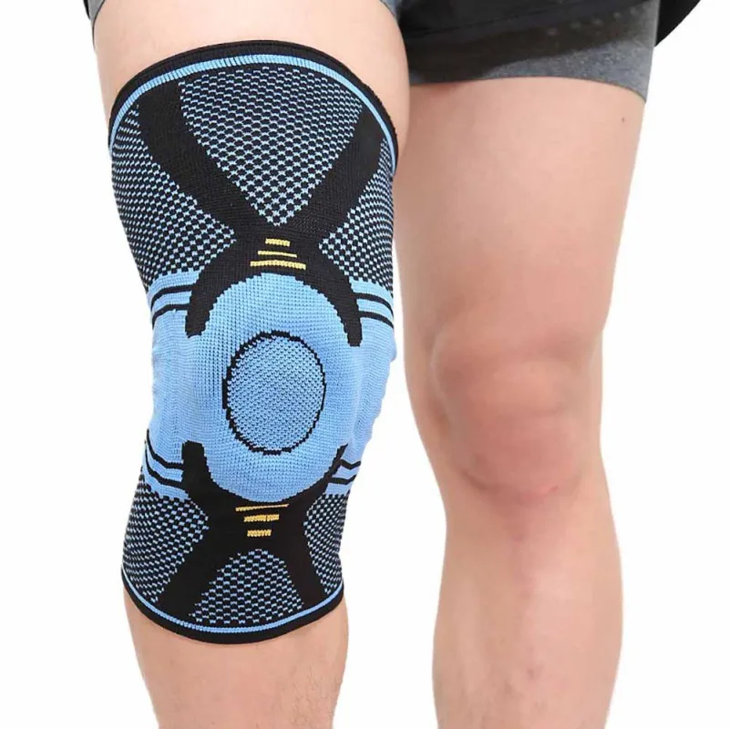 Наколенники Поддержка силиконовый мягкий наколенник, поддержка скобка мениска коленной протектор Баскетбол Спорт Безопасность Защита M-XL