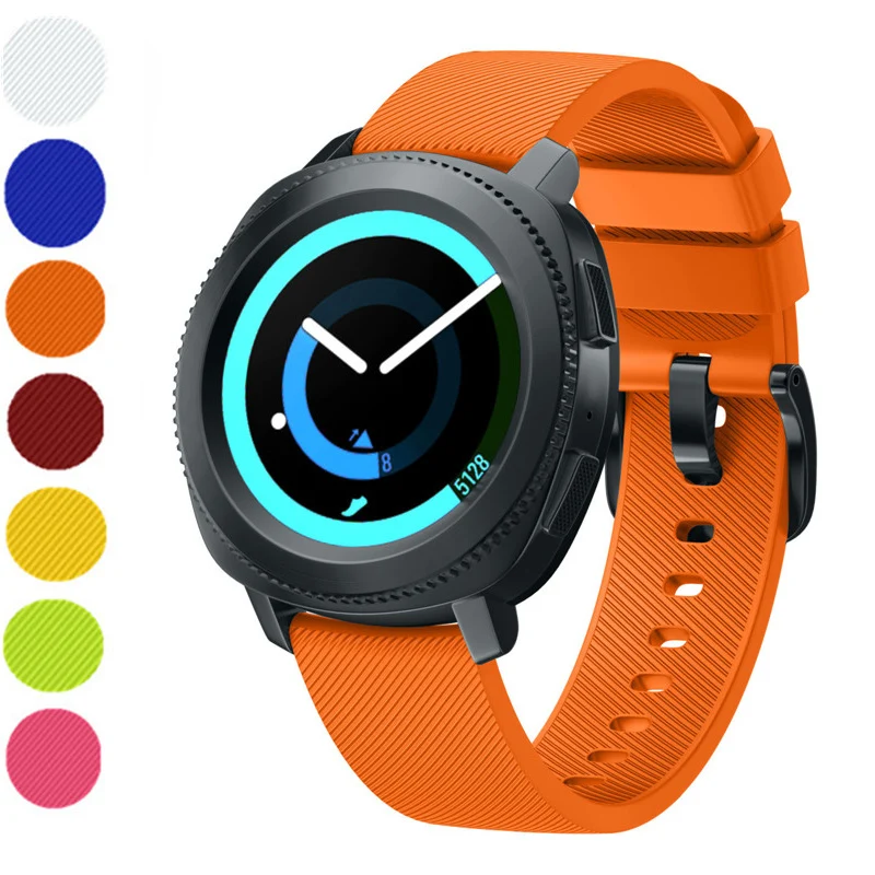 20 мм спортивные силиконовые часы ремешок для Samsung Gear Sport s2 класс силиконовый Смарт