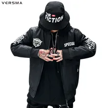 VERSMA Korean Harajuku Winter Men Printed MA1 Bomber Jacket Coat Men Windbreaker Skateboard Hip Hop Baseball Jackets Men Parkas