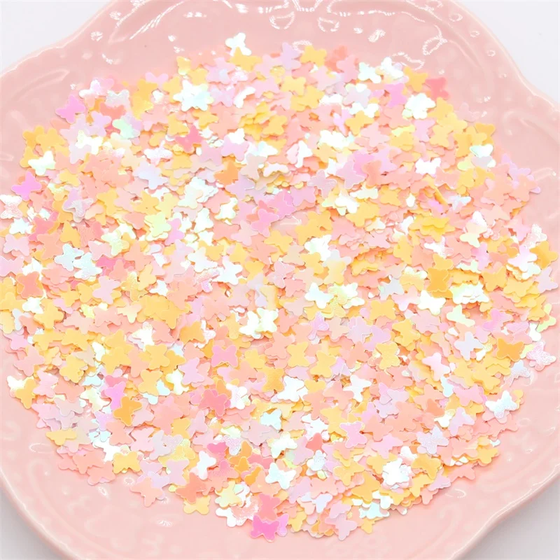

KSCRAFT 5mm Color Butterfly Shape Sequins PVC Flat for DIY Card Making Craft Color Collection