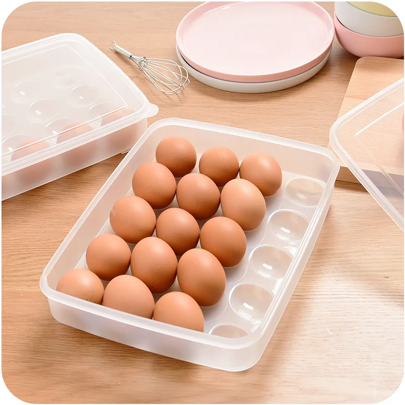 

XUNZHE 20 Grid 22.5*29.5*6cm Egg boxes kitchen refrigerator crisper box Portable storage box plastic picnic egg cartons