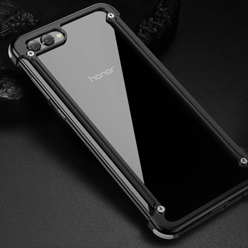

Original Oatsbasf Aluminum Metal Bumper Case For Huawei Honor 10/ View 10 Luxury Airbag Drop Protection Hard Case Honor View 10