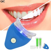QIC электрическая Стоматологическая машинка для зубов, отбеливающая набор, включая аккумулятор, белый светодиодный светильник, отбеливающий зубную пасту, гель, отбеливающий уход за полостью рта