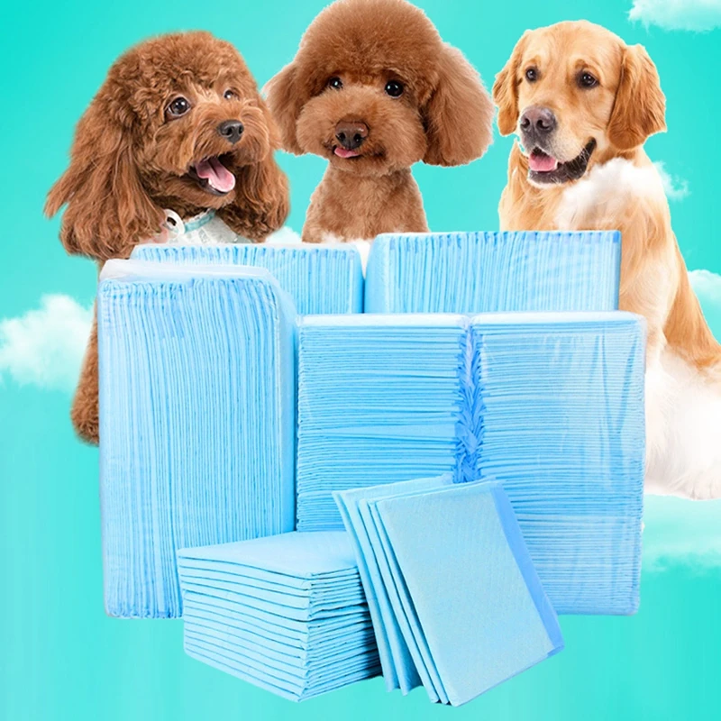 

M Size Absorbent Pet Diaper For Dogs Cats Pad Diaper Antibacterial Dog Training Healthy Clean Wet Mat For Dog Cats Diapers 50pcs