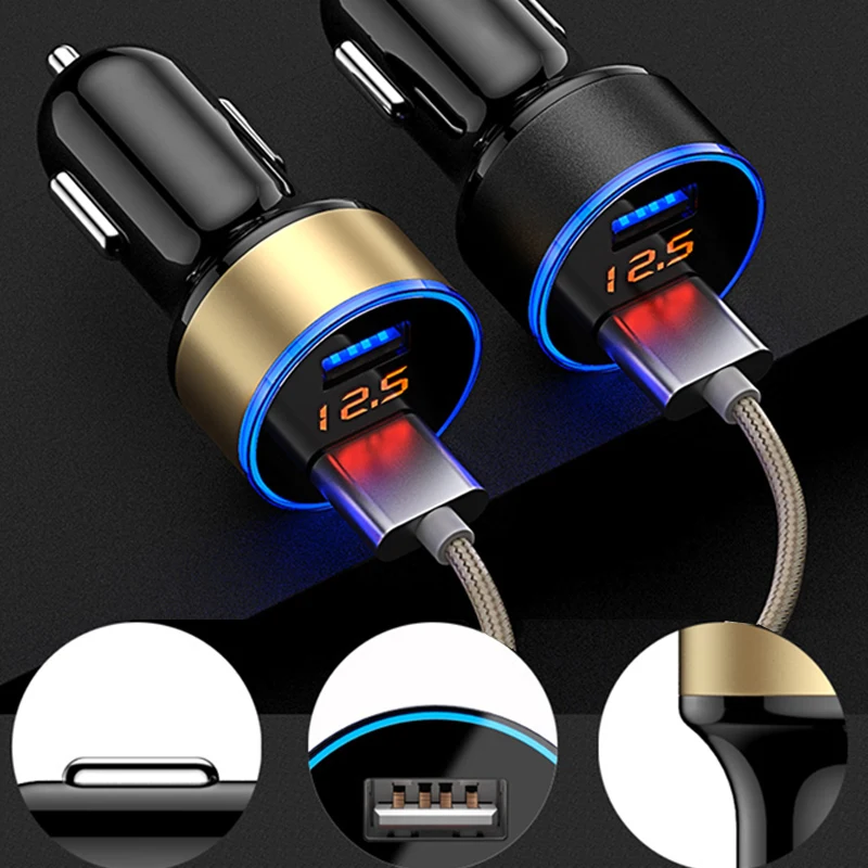 

Quick Charge 3.0 Car Charger Cigarette Lighter Socket Adapter QC 3.0 Dual USB Port Fast Charge Car Accessories For Phone DVR MP3