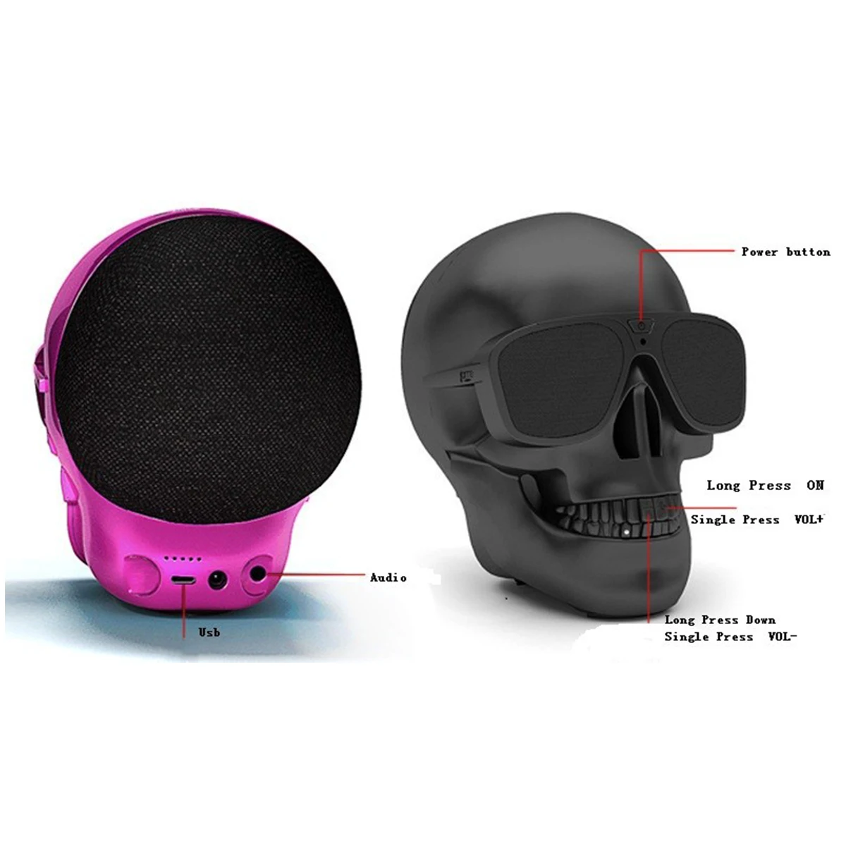 Портативный Bluetooth динамик JRGK Беспроводная колонка в форме черепа мобильный
