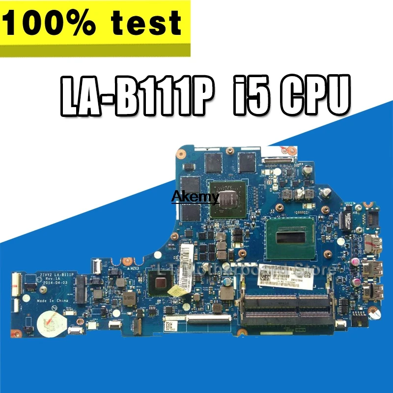 

GT ZIVY2 LA-B111P motherboard for Lenovo Y50-70 laptop motherboard i5 CPU GTX860M original Test motherboard notebook