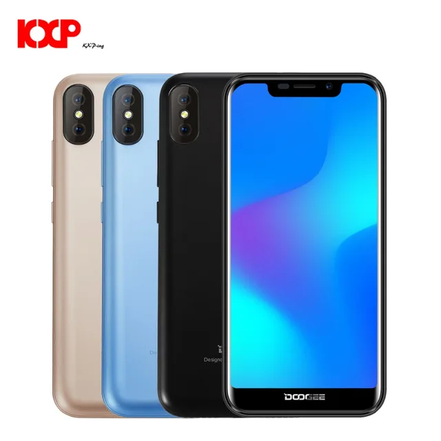Best Offers DOOGEE X70 MTK6580 Quad Core Smartphone Face 5.5'' U-Notch 19:9 2GB RAM 16GB ROM Dual Camera 8.0MP Android 8.1 4000mAh