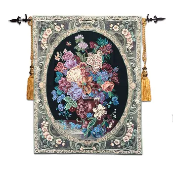 

High-end Cotton Floral Wall Tapestry Wall Hanging Tapestries Fabric Moroccan Decor Gobelin Wall Carpet Medieval tapiz pared