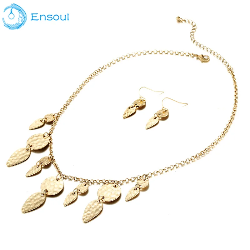 

Ensoul Hook Pendant Alloy Necklace Earrings Chain Pendant Alloy Necklace EST-0016