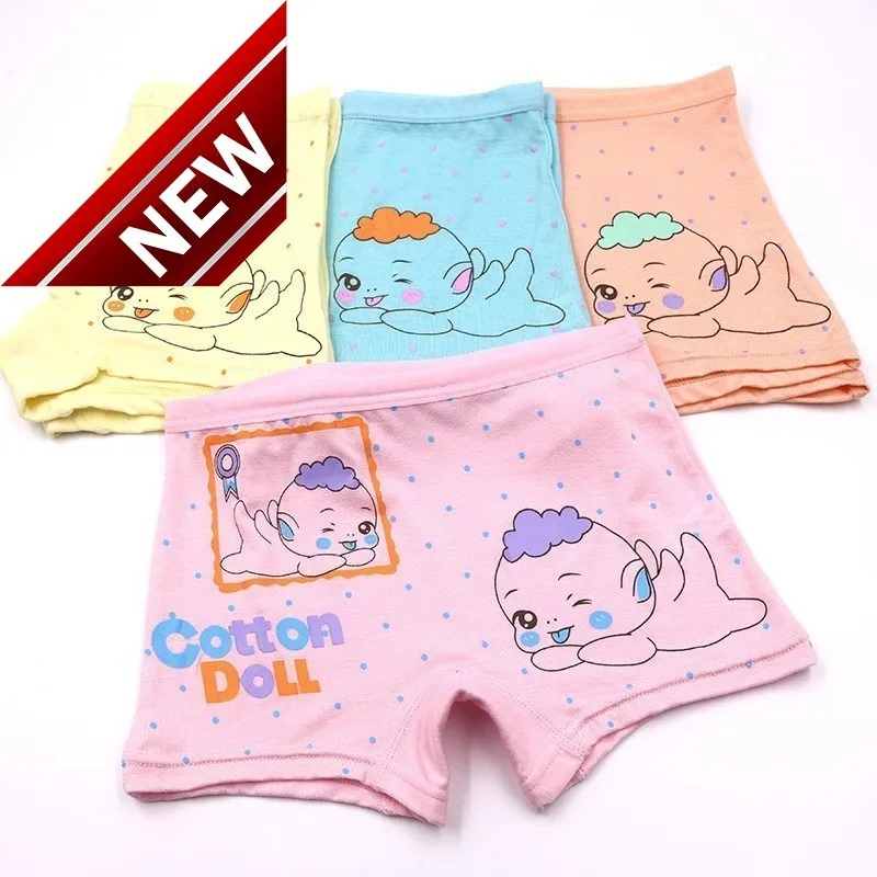 

5pcs/lot Panties Panty Children Adorable Cartoon Cat Boxer Short Girls Comfortable Underwear Underpant 1-10year Kid Clothes Next