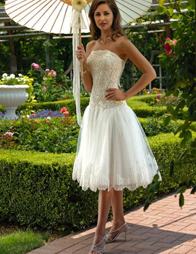 Short affordable wedding dress