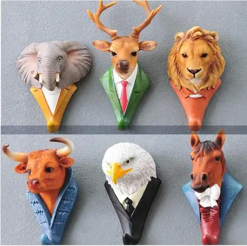 

Creative animal head hook, hanging crafts, deer, elephant, cow, lion, orangutan, horse, eagle