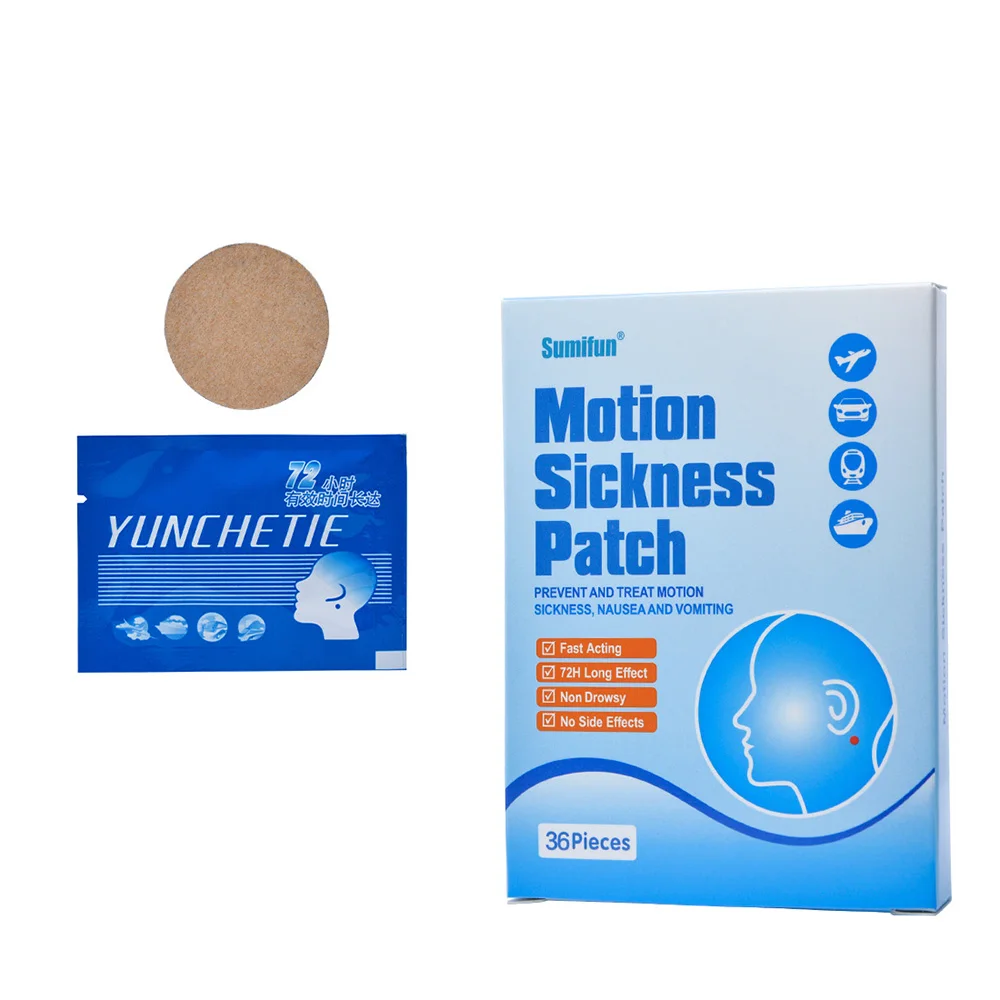 Sumifun 72Pcs2Boxes Anti Motion Sickness Patch Behind Ear 72 Hours Effect Chinese Herbal Of Health Care Medical Plaster-4