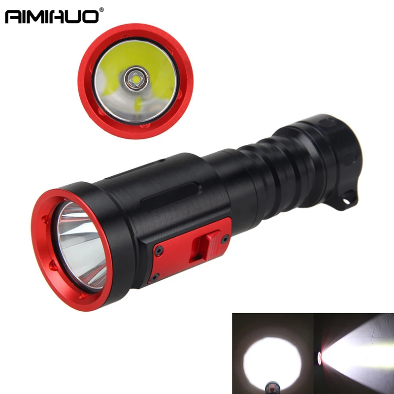 

AIMIHUO XM-L2 professional diving light mini LED flashlight magnetically controlled waterproof flashlight underwater torch lamp