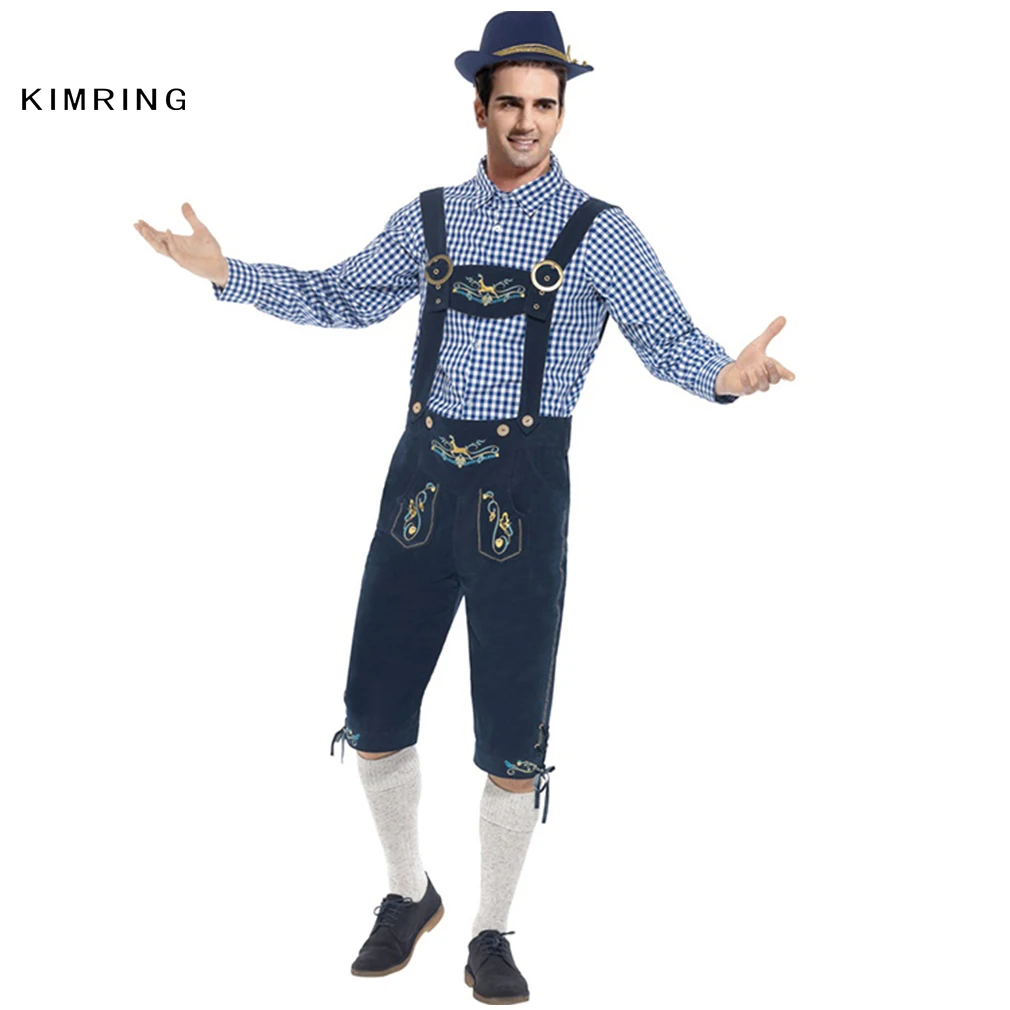 Kimring Oktoberfest Costume for Men Traditional German Bavarian Beer Party Costume Cospaly October German Clothing