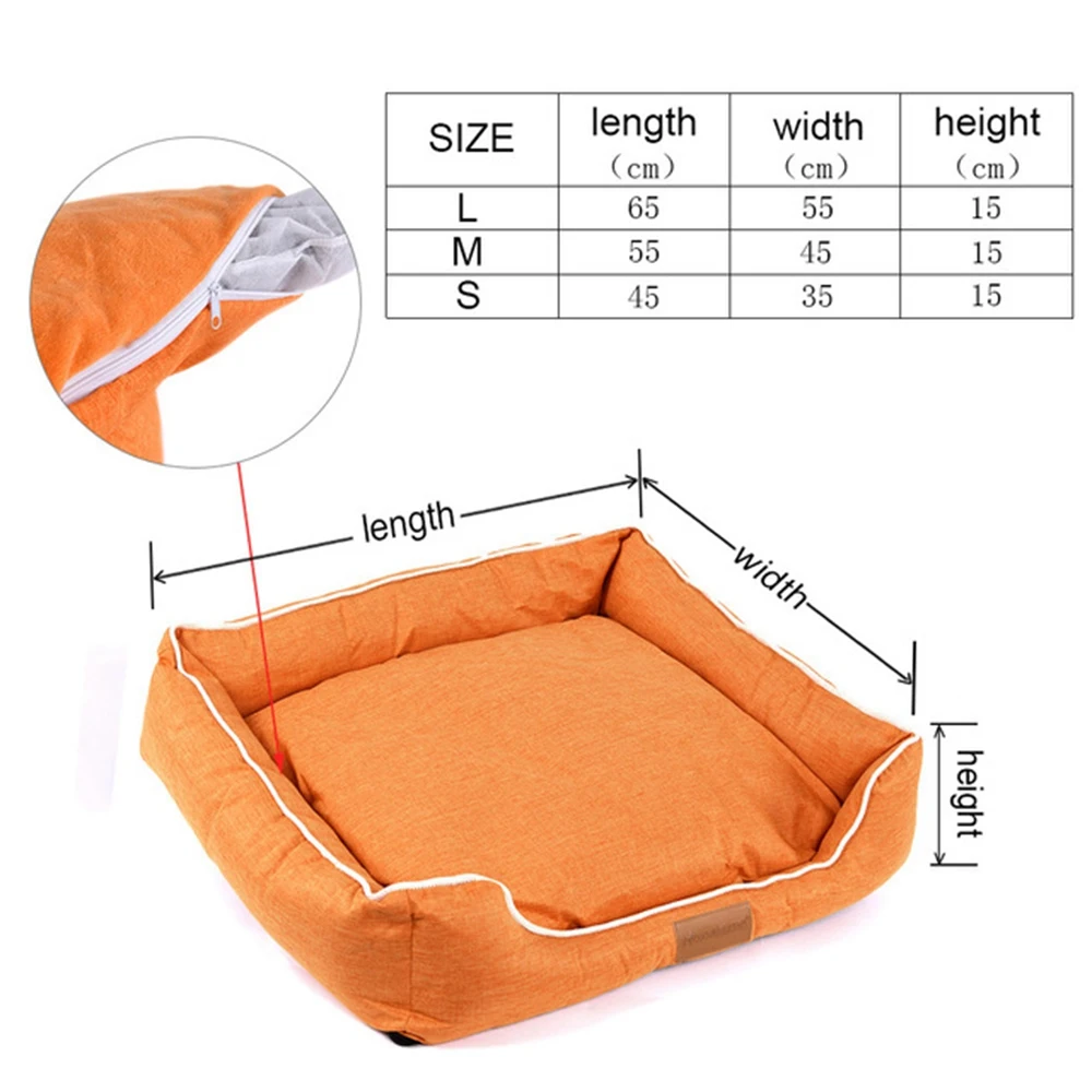 Одноцветная кровать для питомца собаки, диван-кровать для дома, коврики для питомника, кровать для кошки, диван-домик, Водонепроницаемый моющийся домик для питомца, собаки, кошки, кровать для маленьких, средних и больших собак