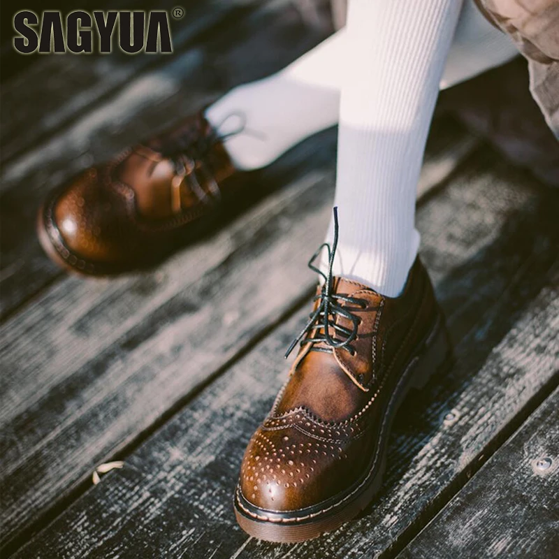 

TOP Vintage Round Toe Winter Women Lady Female Genuine Leahter Fashion Warmth Snow Bottine Martin Block Ankle Booties Boot T777