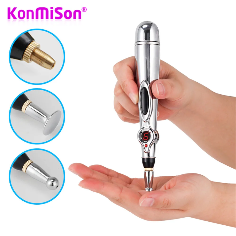 

Electronic Acupuncture Pen 9 Grades Electric Meridians Laser Therapy Heal Massage Pen Meridian Energy Pen Relief Pain Tools