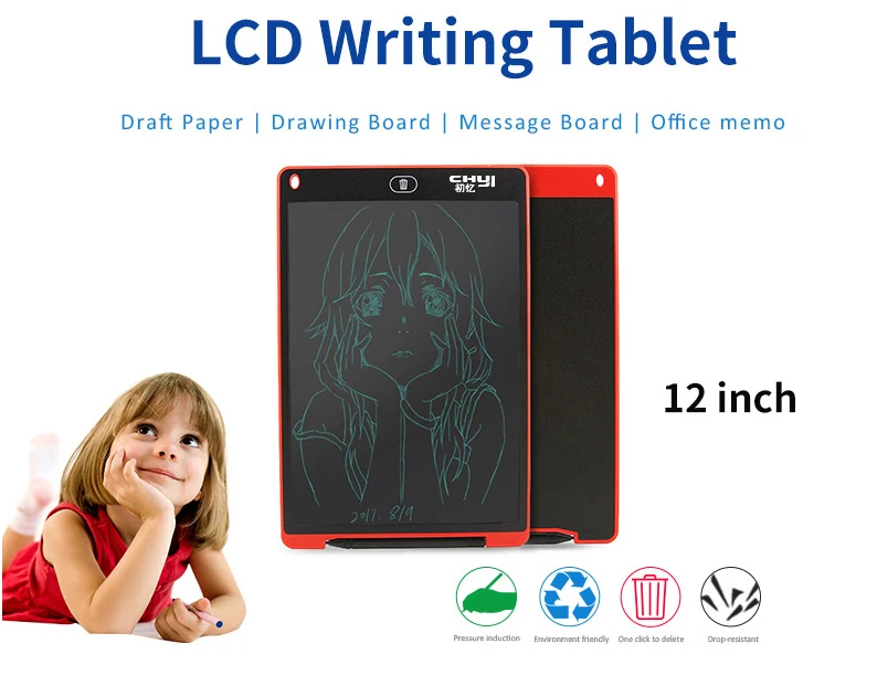 CHYI 12 ''lcd графический планшет для письма 12 дюймов цифровая доска для рисования Epaper беспроводная сенсорная панель Magic Trackpad Pad с стилусом