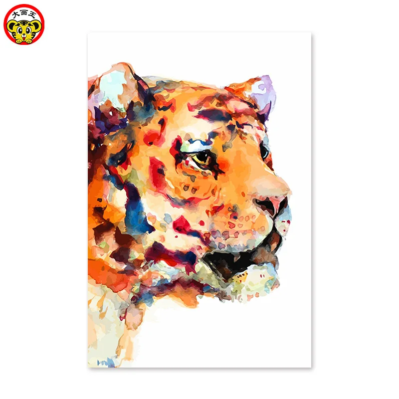 painting by numbers art paint by number Watercolor Abstract animal pet