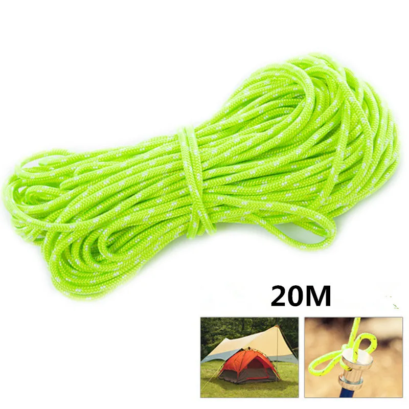Buy New 1pcs 1.8mmx20m Green reflective Nylon Cord