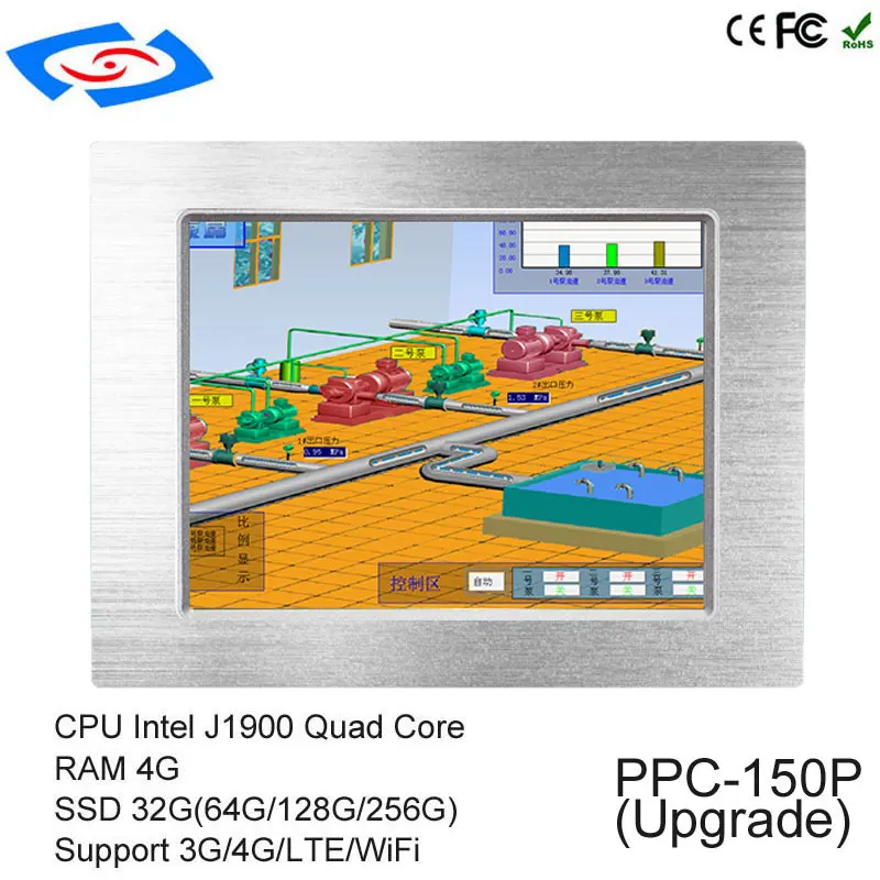 Low Price 15 Inch All In One Computer Support Wireless 3G & Wifi Modem Panel PC With GPIO And RJ45 Port Automatic Ticket Machine