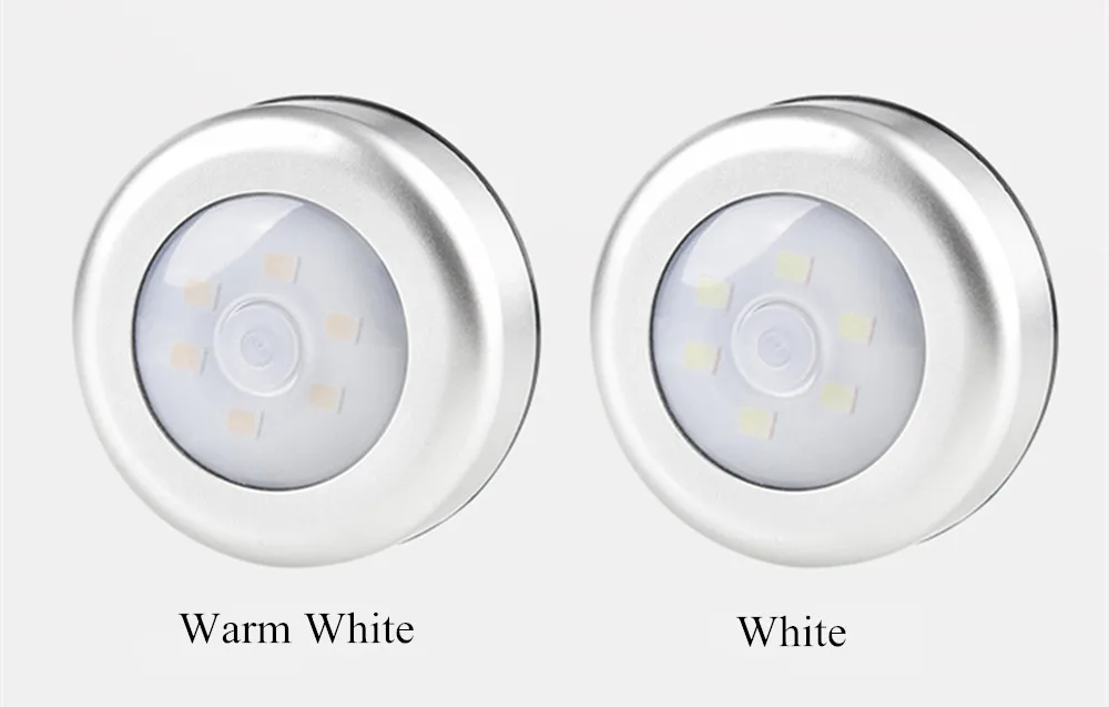 SuperNight 6LEDs Mini LED Night Light Stepless Dimming Wall Lmap for Cabinet Closet Wardrobe Aisle Corridor Bedroom Car Trunk (4)