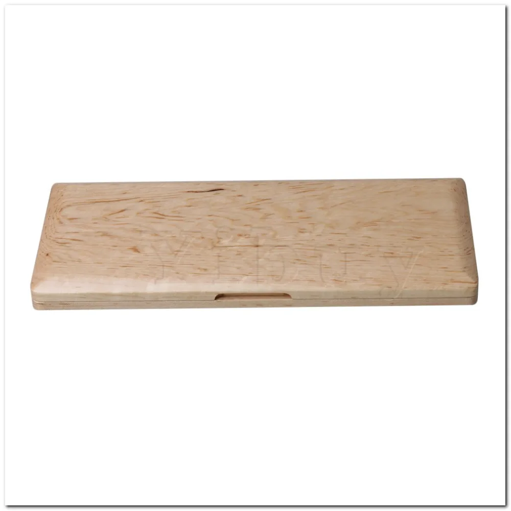 Yibuy 22.8x10x2.1cm Wood Natural Color Saxophone Reed Box 10 Reeds