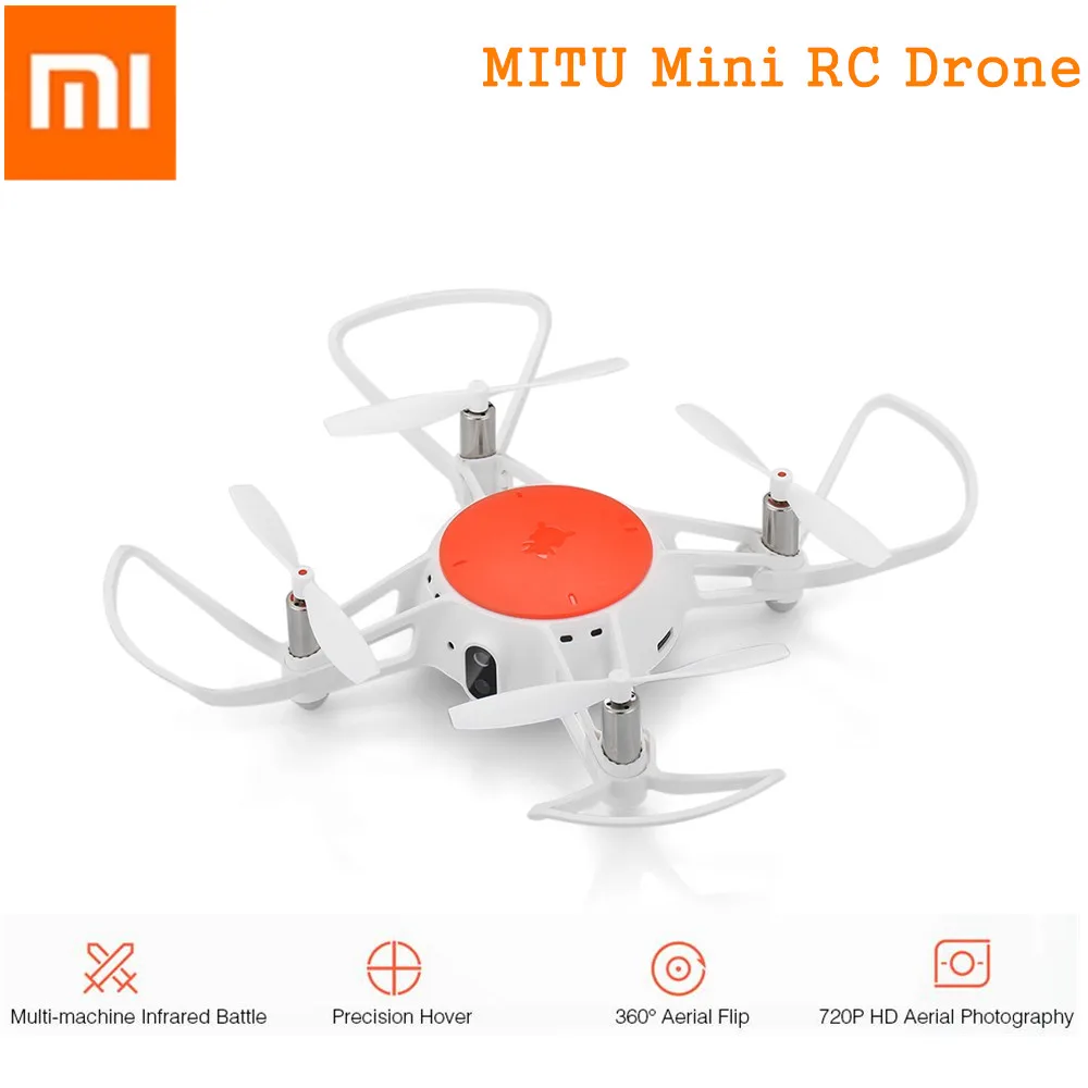 

Original Xiaomi Mitu Drone Remote Control Infrared Quadcopter Fight Accurate Hovering 360 Rolling 720P Vedio Cam 920mAh Battery