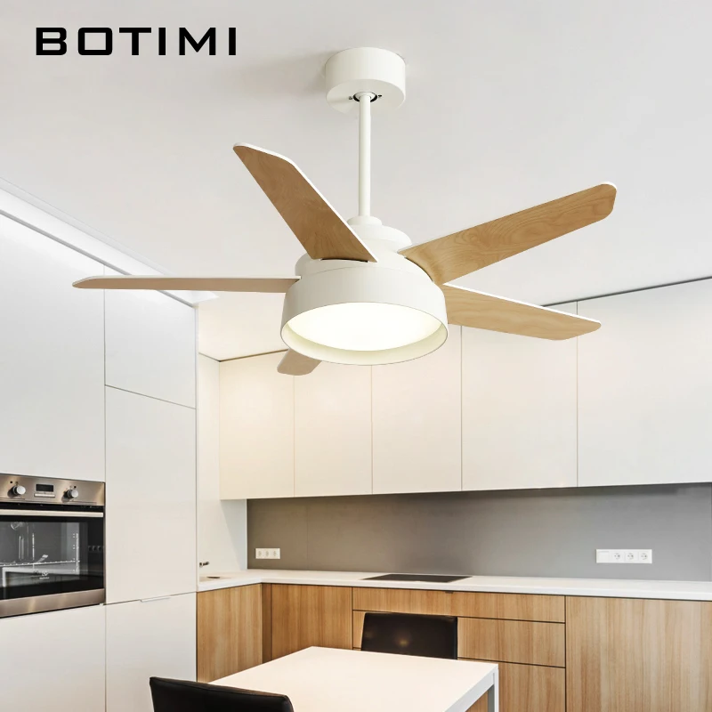 BOTIMI Nordic 220V Потолочная люстра вентилятор для Гостиная 42 дюймов Ventilador de techo потолочный вентилятор с подсветкой на пульте Функция охлаждения лампы