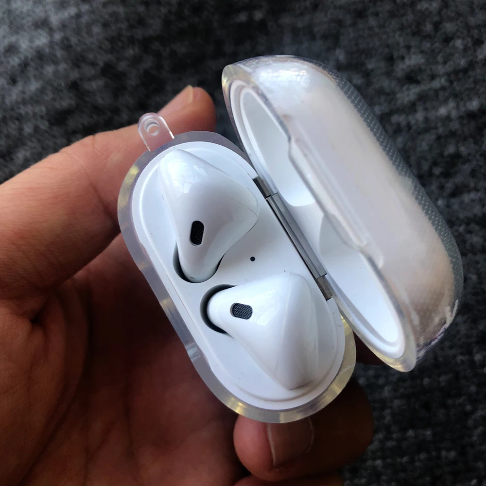 Чехлы для airpods Transparecase прозрачный чехол из ТПУ с текстурой углеродного волокна apple