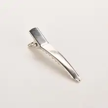 50 шт. Серебристые плоские металлические одиночные зубчатые зажимы для волос аллигатора заколка для бантов аксессуары для самостоятельного изготовления заколки для волос