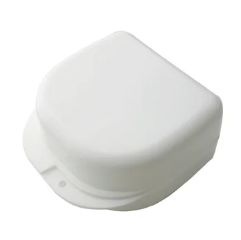 

Dental Orthodontic Retainer Denture Mouthguard Storage Case Box Grinigh Retainer Box White Large & Small