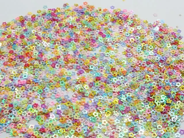 100 г смешанные цвета полые звезды Блестки Свободные крошечные Типсы 3 мм дизайн ногтей