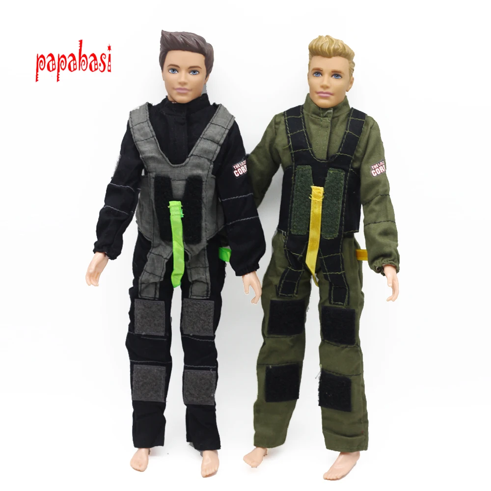

1PCS Prince Clothes Combat Army Uniform Cop Outfit For Barbie Boy Male Ken Doll For Lanard 1/6 Soldier Best Gift