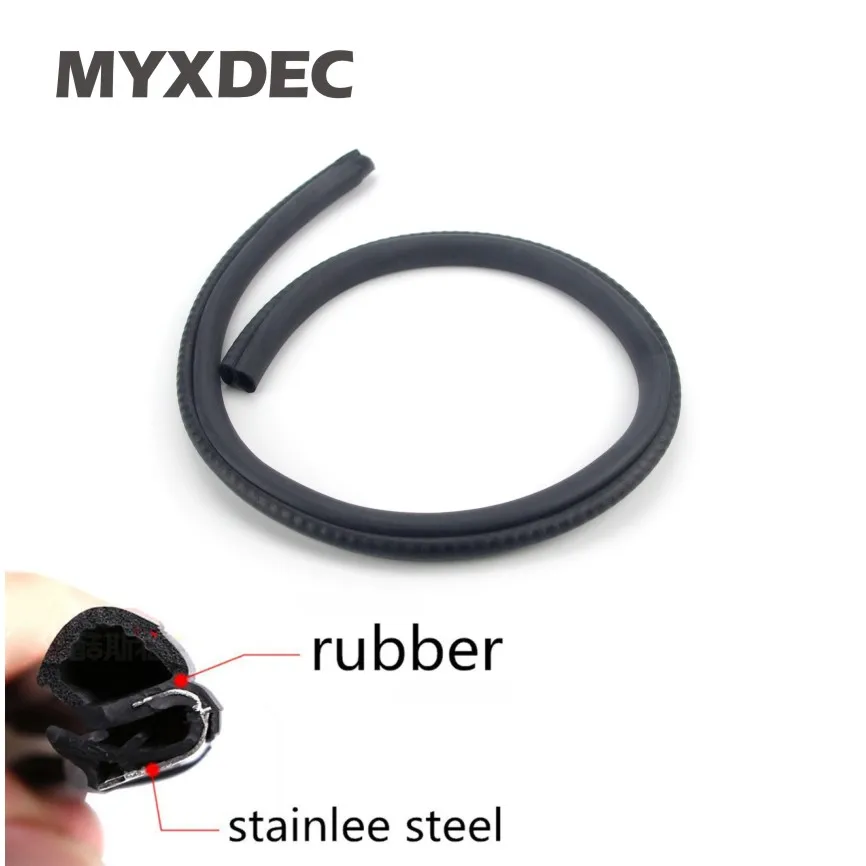 

2Pcs/Lot Car Sound Insulation Rubber Sealing Strip For B Pillar Noise Windproof Door Rubber Seal Strip Car Styling With 3M Glue