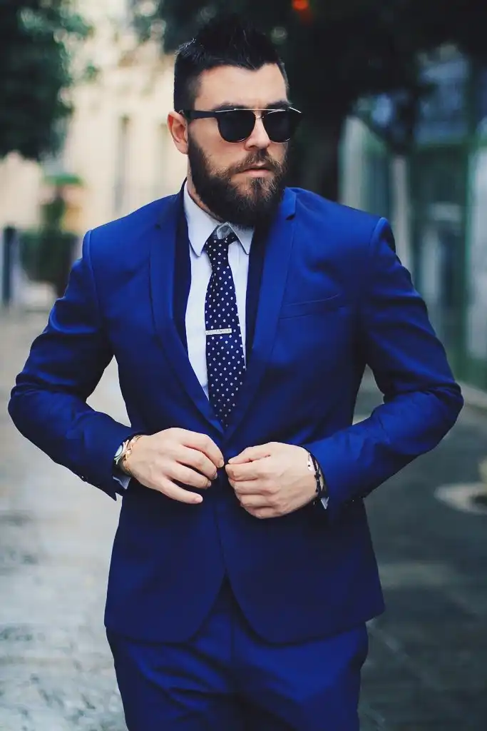 royal blue slim fit suit