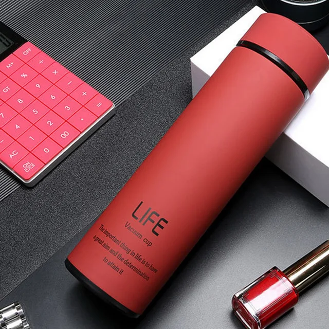 500ML Hot Water Thermos Tea Vacuum Flask With Filter Stainless Steel 304 Sport Thermal Cup Coffee Mug Tea Bottle Office Business 3